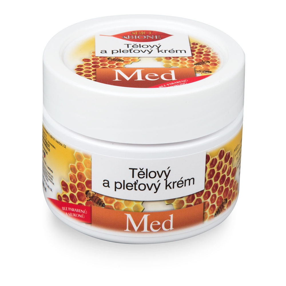 Telový a pleťový krém med + Q10 260ml